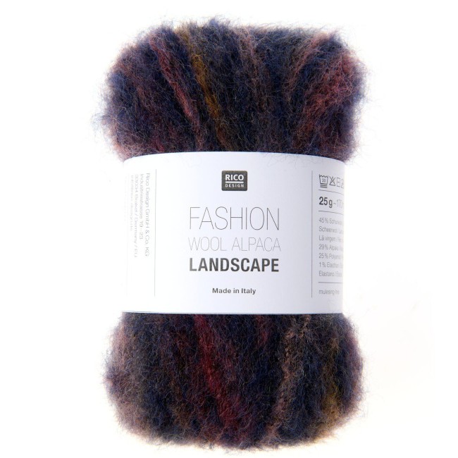Fashion Wool Alpaca Landscape - 006 Dark berries 25 GR 170 M Rico Design