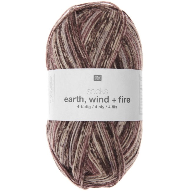 Socks Earth Wind + Fire 6 fils - 005 Terra 150 GR 400 M Rico Design