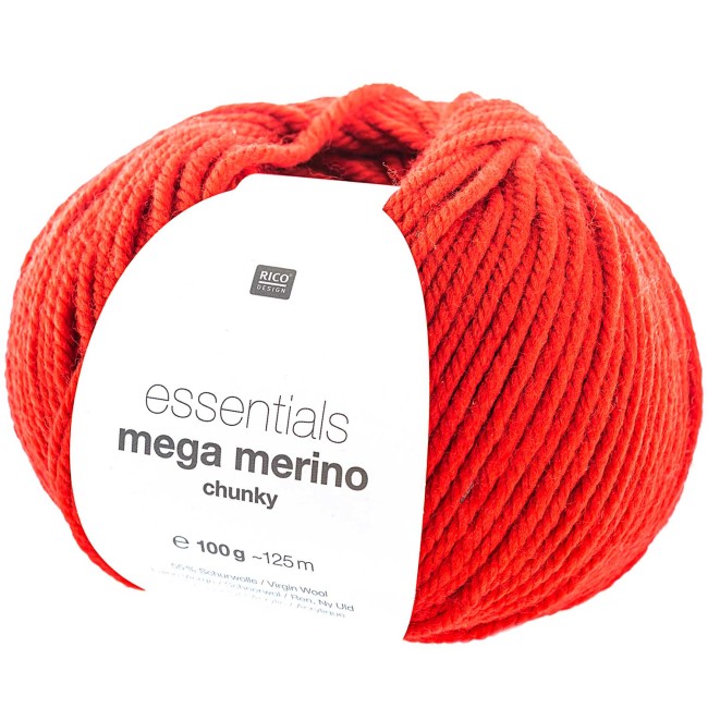 Essentials Mega Wool chunky - 09 Rouge 100 GR 115 M Rico Design