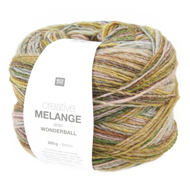 Creative Melange aran Wonderball - 032 Summer meadows 200 GR 640 M Rico Design Creative Melange aran Wonderball - 032 Summer meadows 200 GR 640 M Rico Design