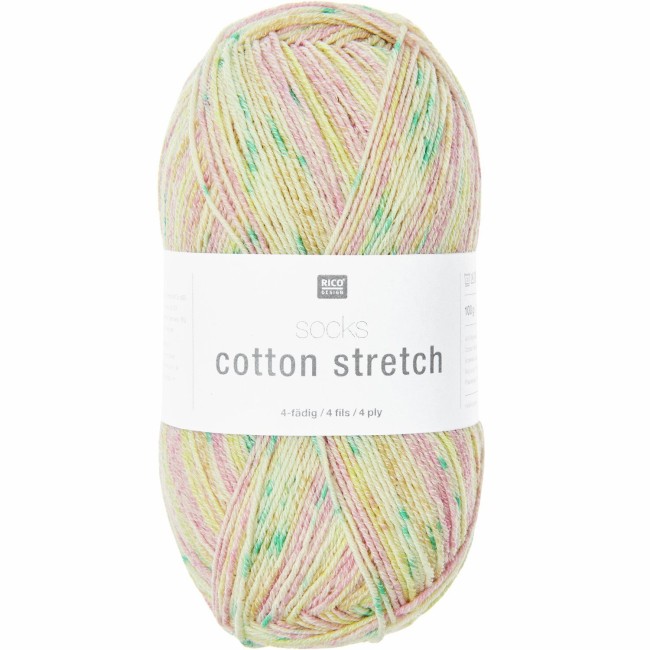Socks Cotton Stretch 4 fils - 008 Bubblegum 100 GR 390 M | Little Tricot