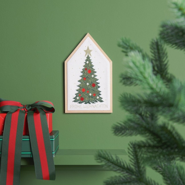 Kit de broderie Point de Croix - Arbre de Noël 16 x 27 cm