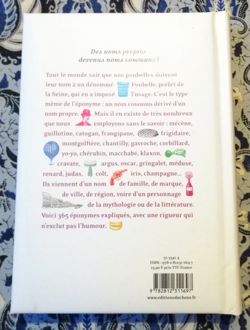 Livre 365 Eponymes expliqués de Paul Desalmand