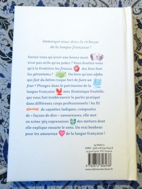 Livre 365 expressions des métiers expliquées de Dominique Foufelle