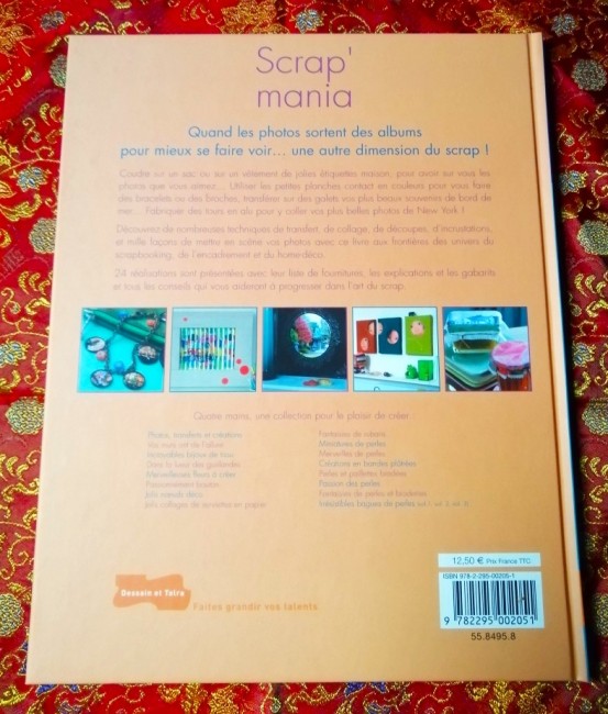Livre Scrap mania Col. Quatre mains de Florence Le Maux