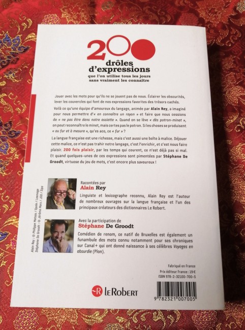 Livre 200 Drôles d'expressions d'Alain Rey et Stéphane De Groodt