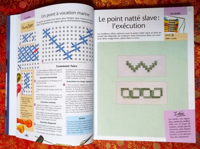 Livre Point de croix des éditions Atlas Pratique