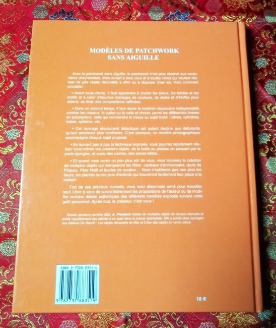 Livre Modèles de patchwork sans aiguille de A. Prandoni