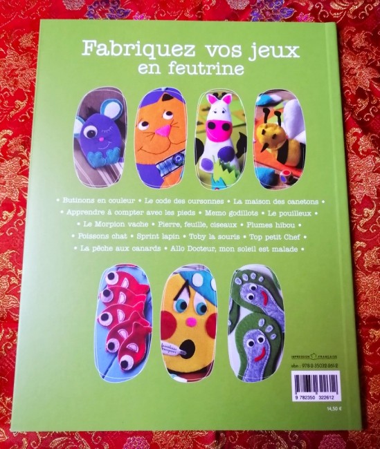 Livre Fabriquez vos jeux en feutrine de Nadia Michot