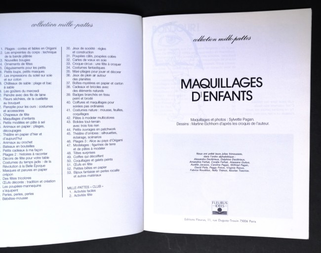 Livres Maquillages d'enfants et Visages de fêtes