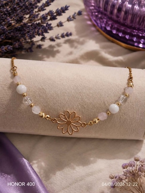 Pétale - Quartz rose, Pierre de Lune, Cristal de roche
