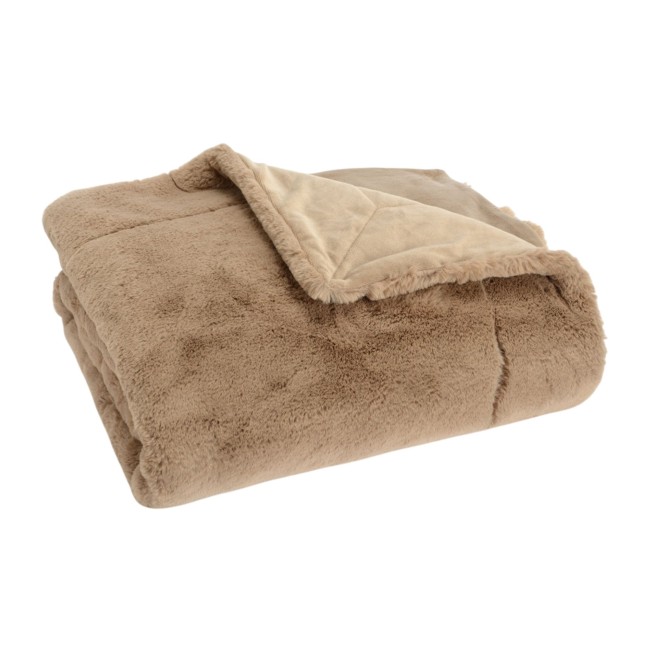 Plaid luxe taupe - 130x170 cm