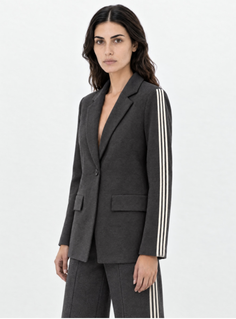 MILENA • Blazer en maille gris anthracite - Berenice