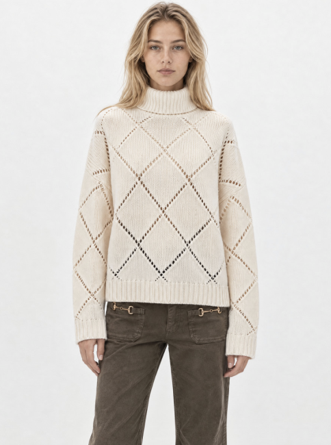 MAPPLE • Pull col roulé écru - Berenice