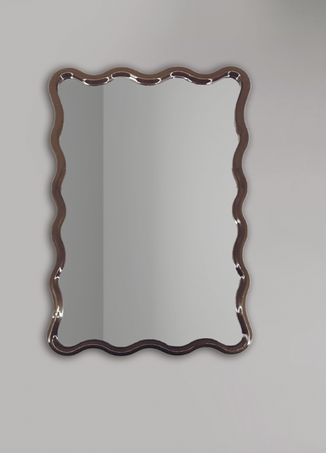 Miroir ondule marron