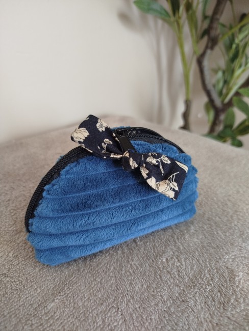 Trousse porte-monnaies pièce femme doux tendance fait main Made in France