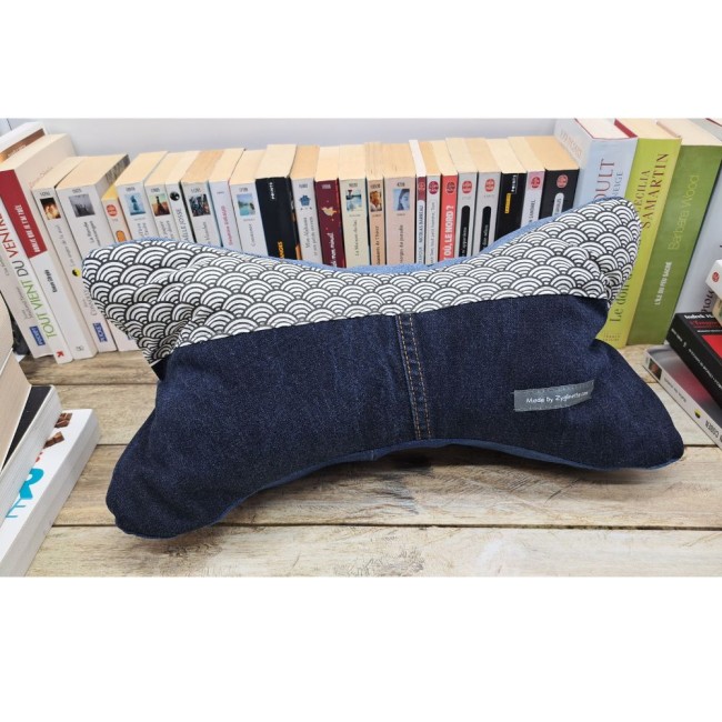 Coussin de lecture fait main, repose livre en tissu coton, support de livre - vue 5