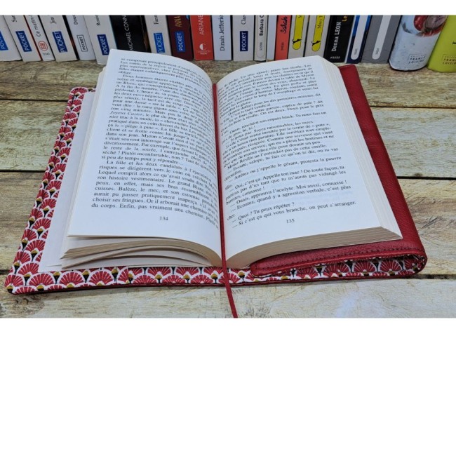 Couverture livre en tissu fait main, couvre livre 6 formats, pochette 3 formats cache couverture - vue 6
