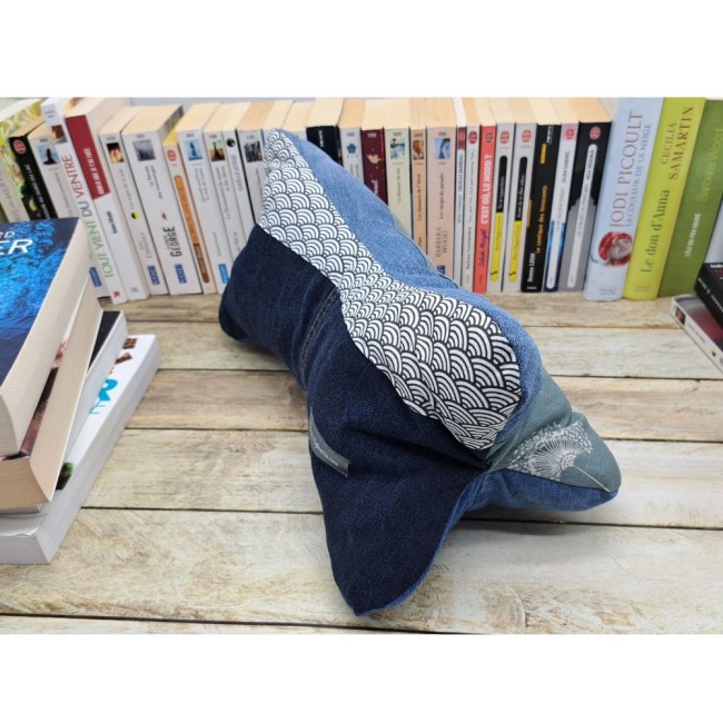 Coussin de lecture fait main, repose livre en tissu coton, support de livre - vue 4