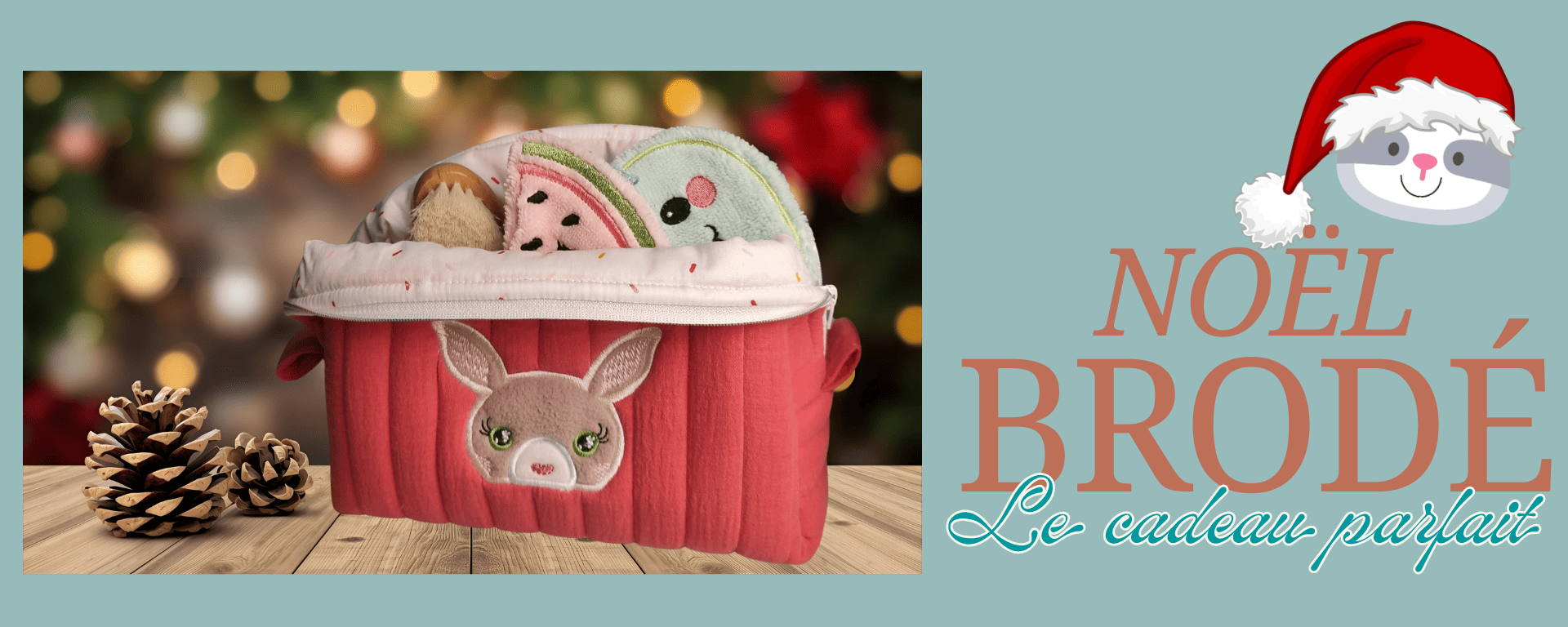 sélection de cadeaux brodés artisanaux - collection de Noël  - MaïKa Créations 