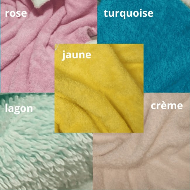 coloris éponge cape de bain bébé