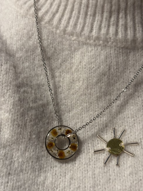 inclusion fleurs séchées mimosa carotte sauvage