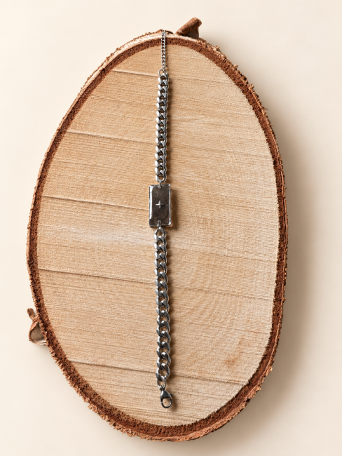 Bracelet personnalisé – Résine et étoile argentée