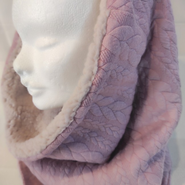 snood maxi lainage et teddy rose 3