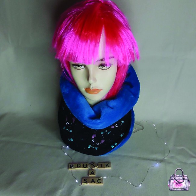 Snood femme molleton chatons et polaire