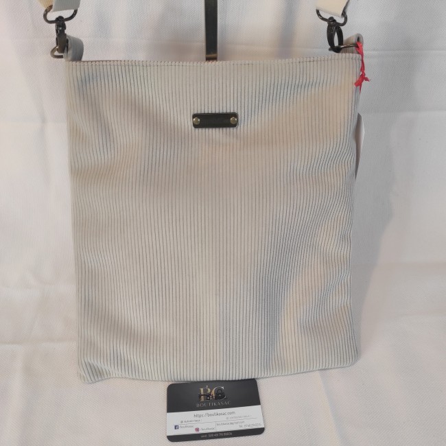 pochette bandoulière velours côtelé beige 2