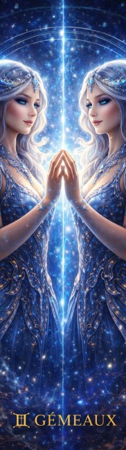 marque-page métal gémeaux