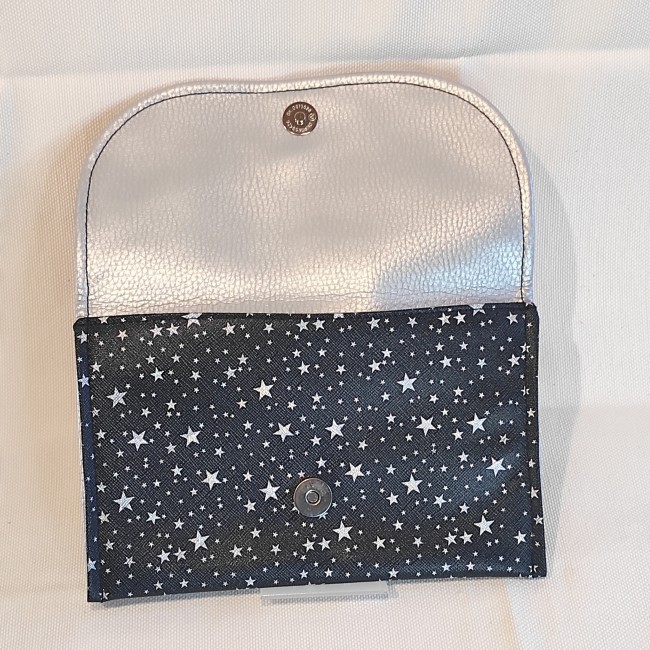 pochette simili noir étoiles 2