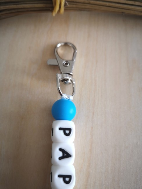 porte clé silicone bleu haut