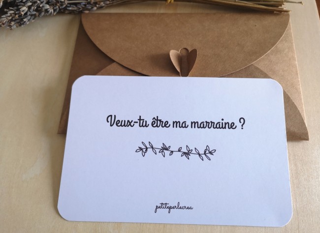 carte veux tu + enveloppe kraft
