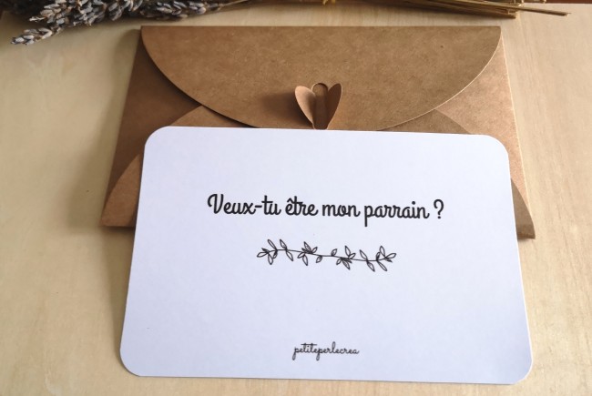 carte veux tu +enveloppe kraft
