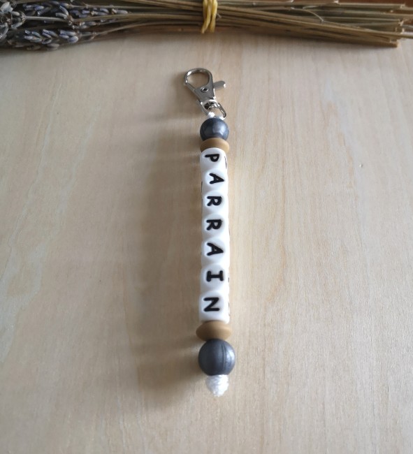 porte clé argenté cappuccino