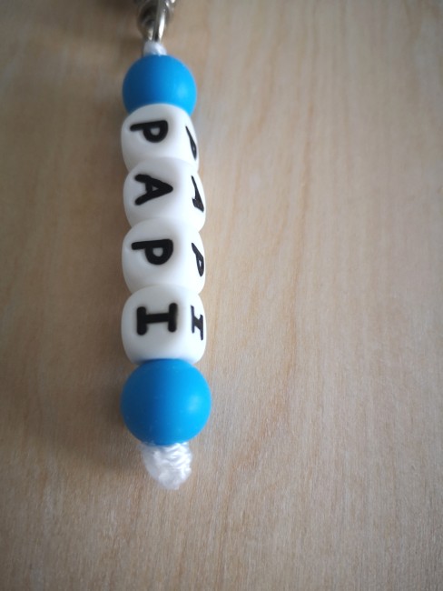 porte clé silicone bleu bas