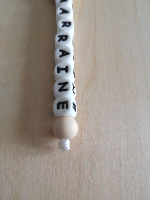 porte clé beige bas