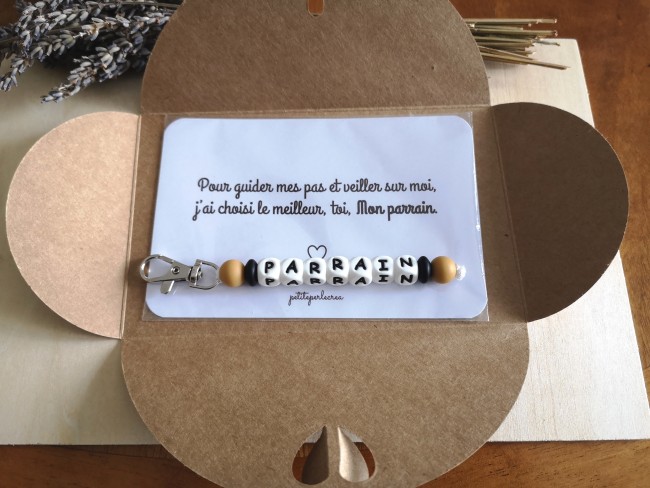 Carte annonce grossesse parrain+porte clé,cadeau parrain