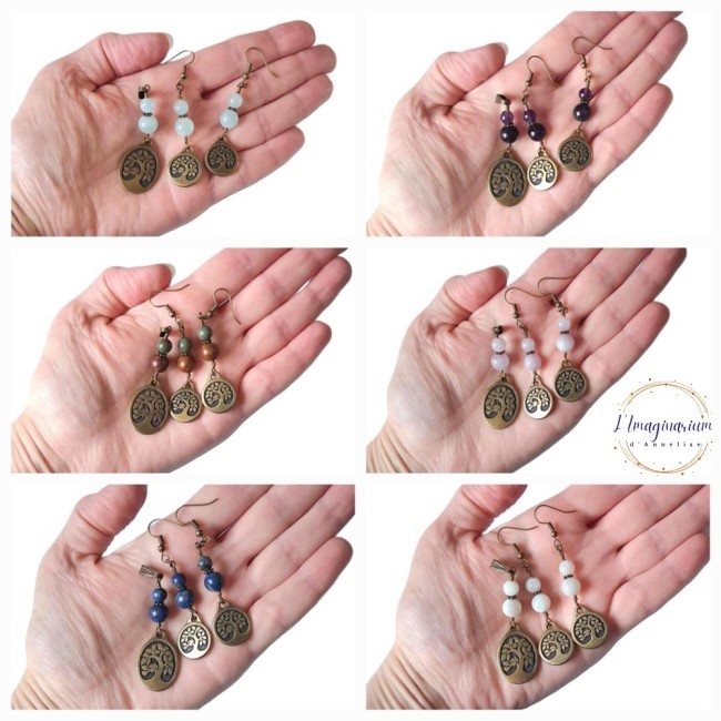 Collection Léonelle - Parures en pierres naturelles sur métal...