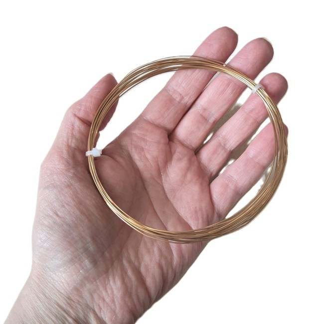 Fil souple rond 0,6 mm en acier inoxydable 304L doré