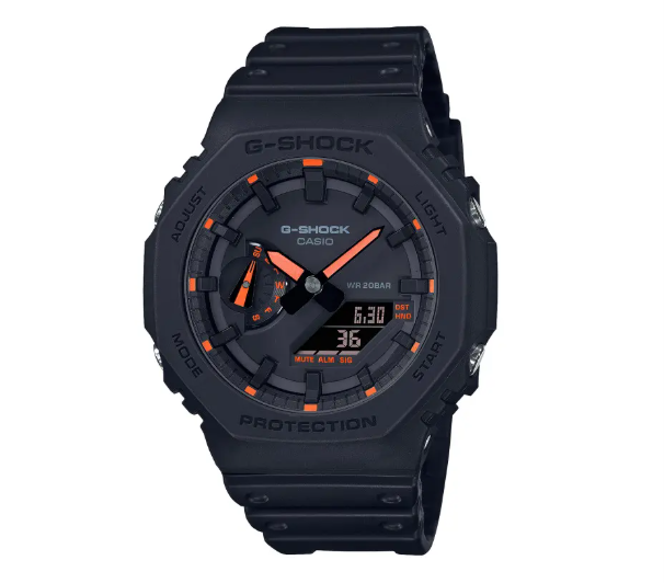 G-SHOCK classique noire et orange