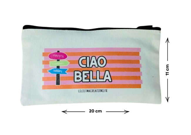 Trousse  coton "Ciao Bella"