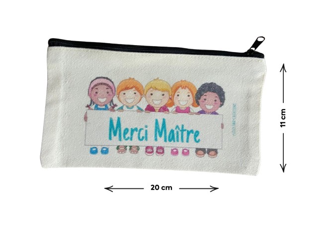 Trousse  coton "Merci maître"