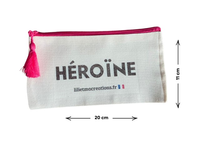 trousse personnalisée héroine lili et ma créations