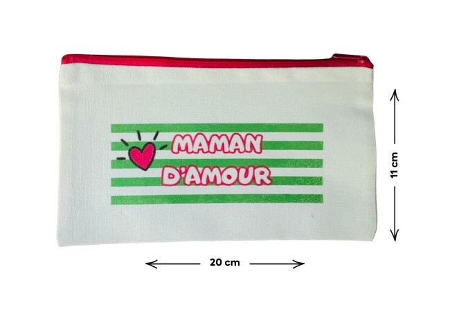 Trousse coton "Maman d'amour"