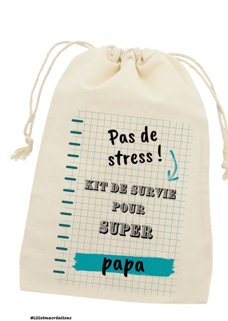 pochon kit de survie super papa