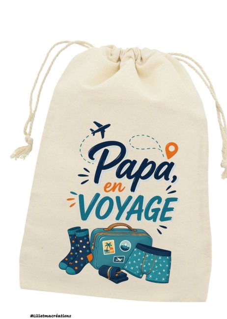 pochon lili et ma créations papa en voyage