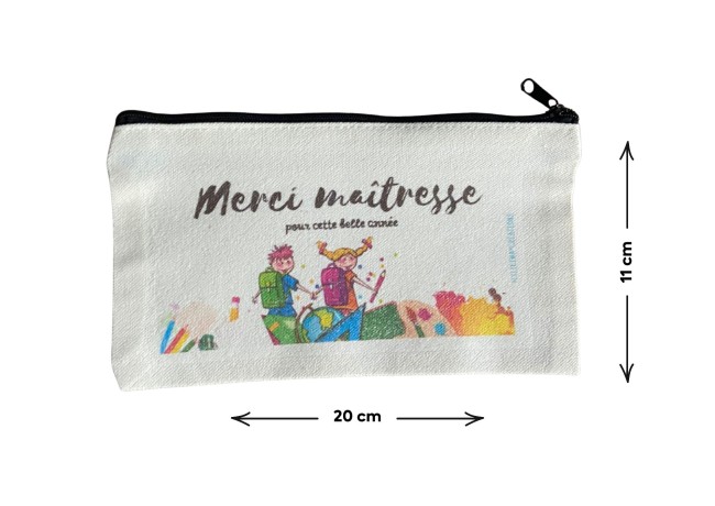 Trousse  coton "Merci maîtresse"