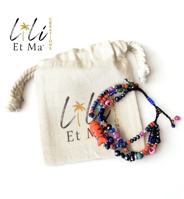 bracelet 3 rangs Lili Et MA Créations